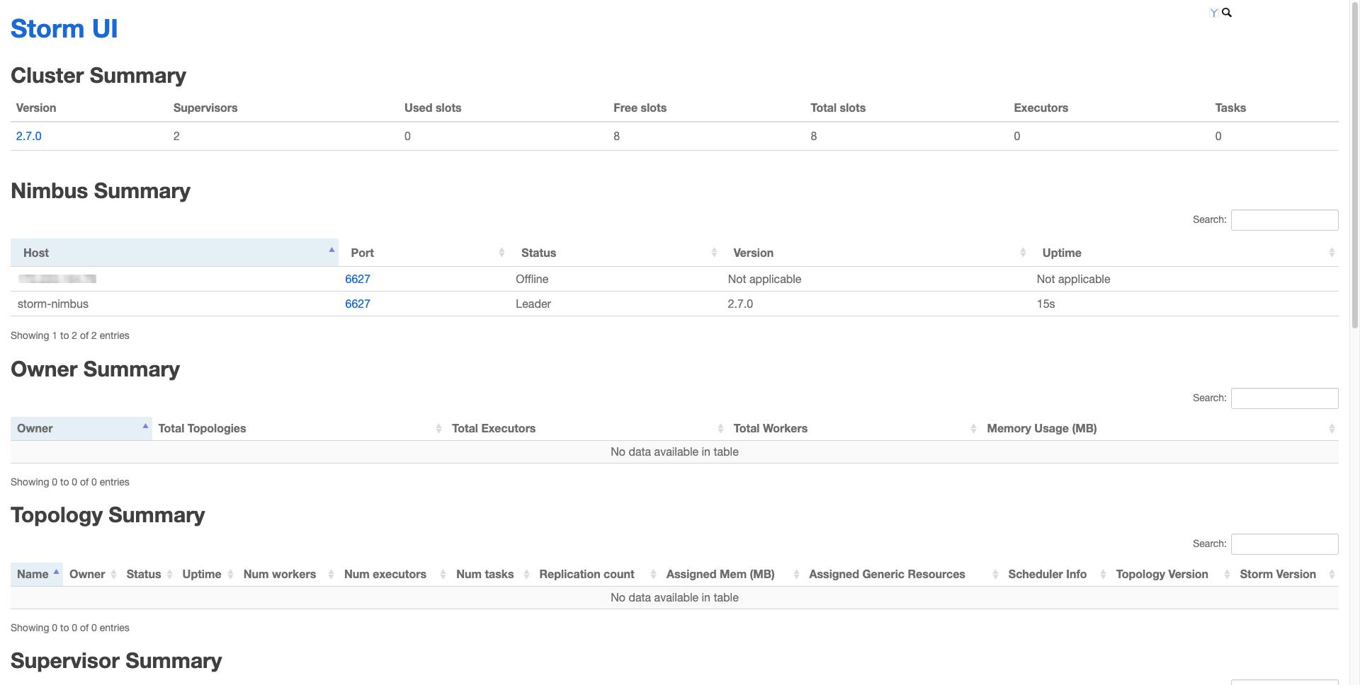 The Storm UI. The Storm UI.